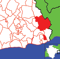 Axminster Location Map